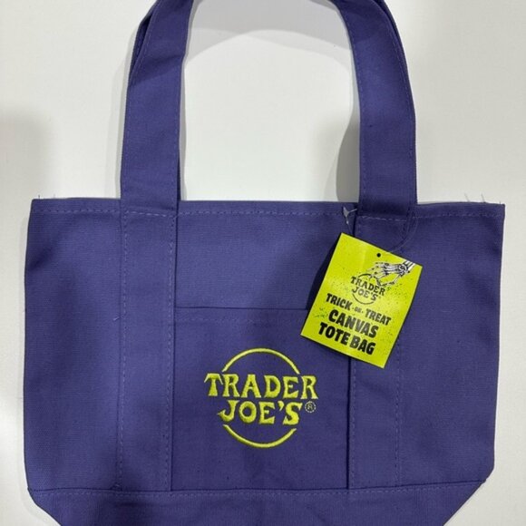Trader Joe's Mini Halloween Tote NWT Purple - Picture 1 of 1